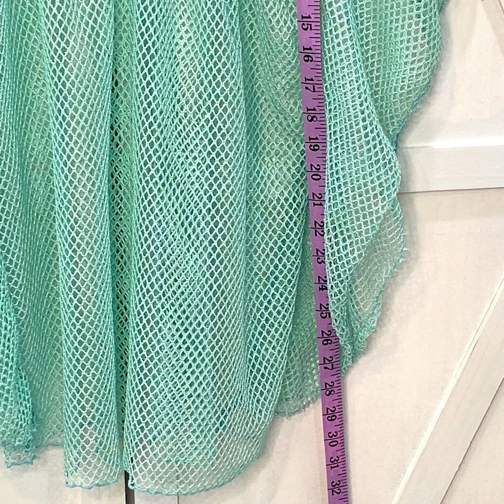 Elan Beach Turquoise Green Netted Mesh Beach Coverup Size Small - Picture 8 of 11